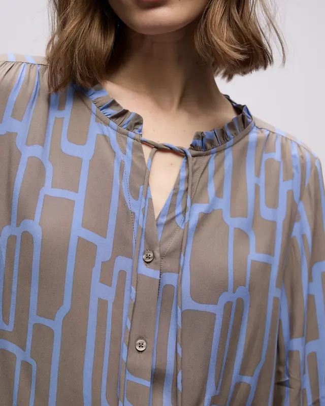 Street One Printed Tunic - Frosted Blue