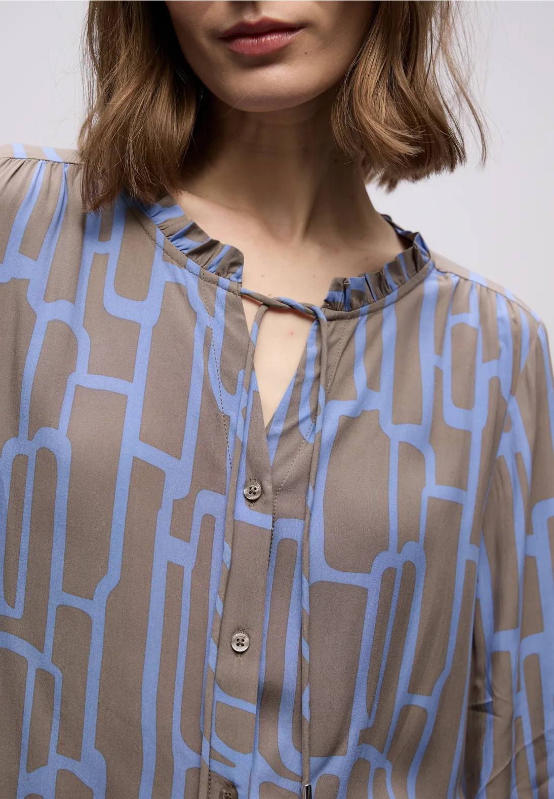 Street One Printed Tunic - Frosted Blue