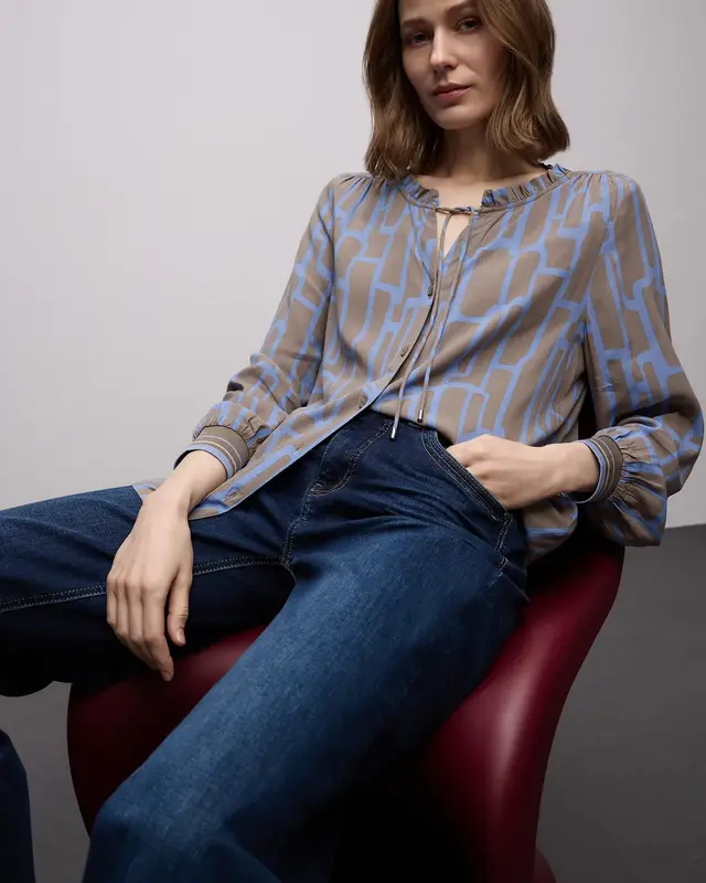 Street One Printed Tunic - Frosted Blue