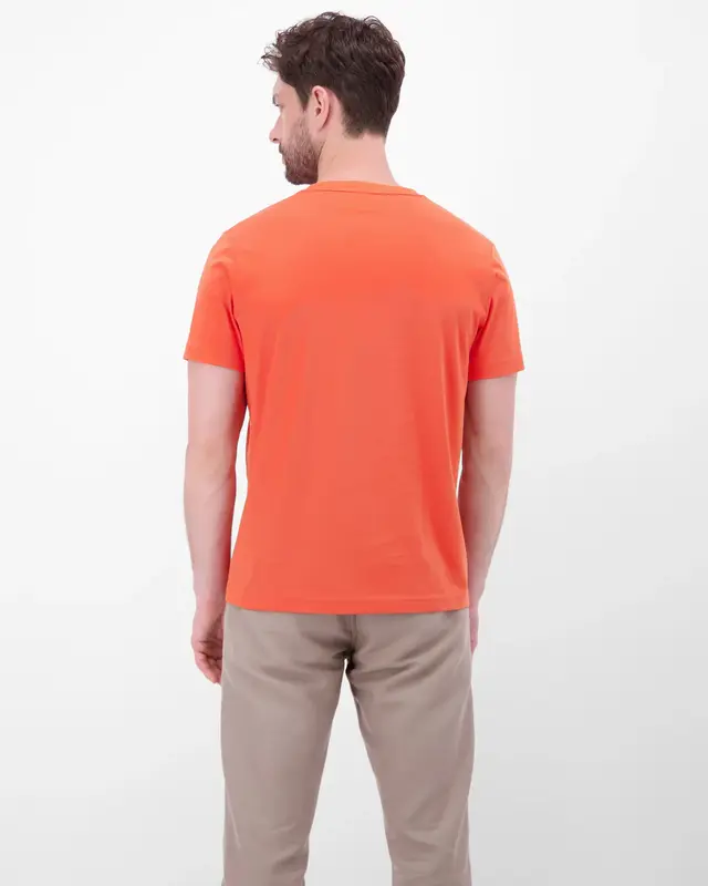 Lerros T-Shirt with Chestprint - Vivid Red