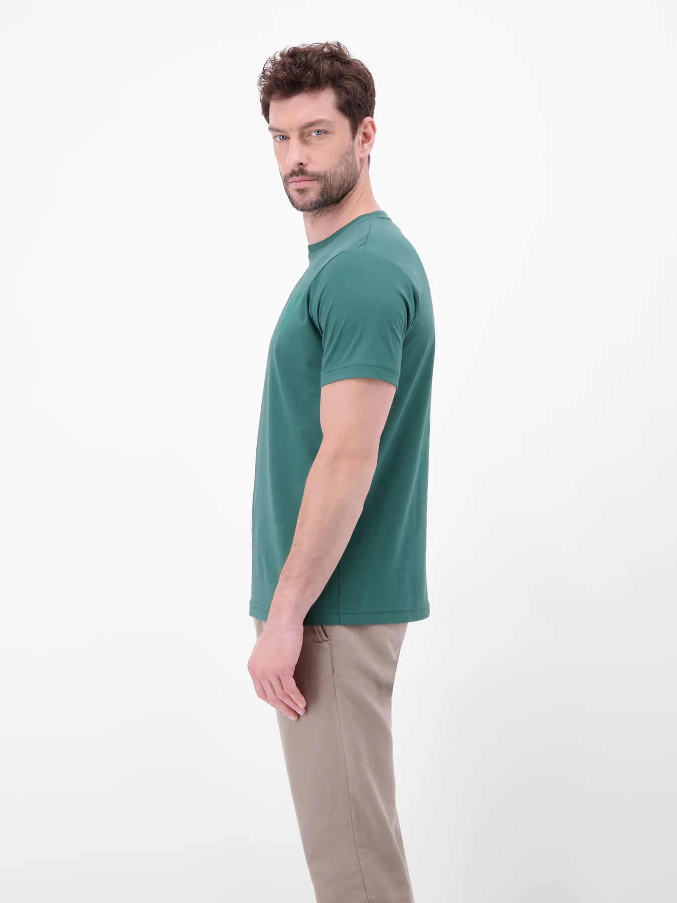 Lerros T-Shirt met Borstprint - Soft Teal