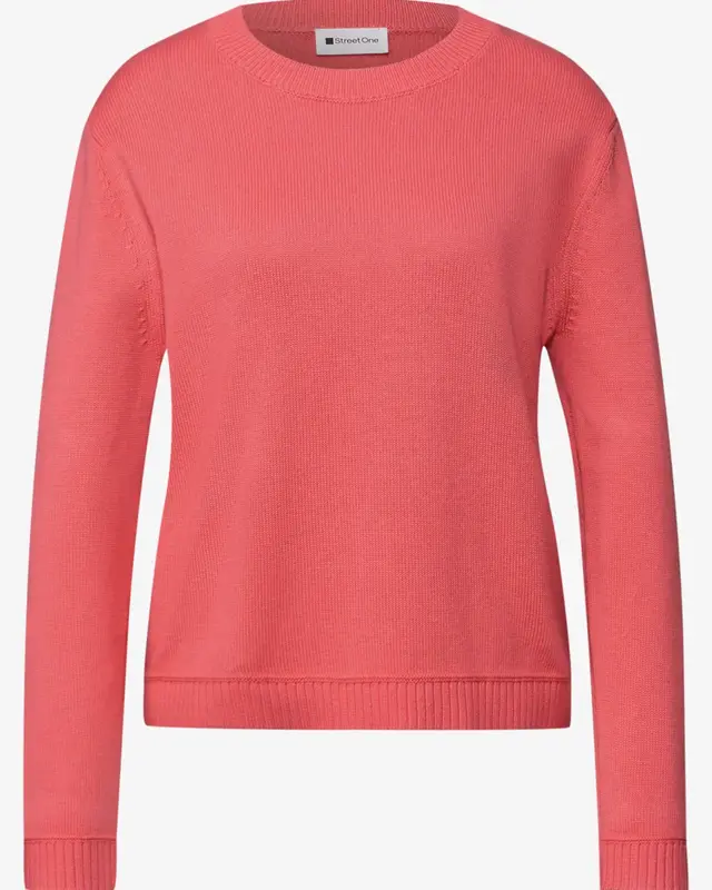 Street One Basic Pullover - Striking Coral