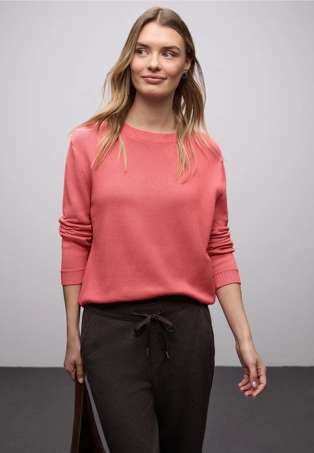 Street One Basic Pullover - Striking Coral