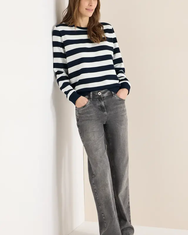 Cecil Gestreept Sweatshirt - Universal Blue