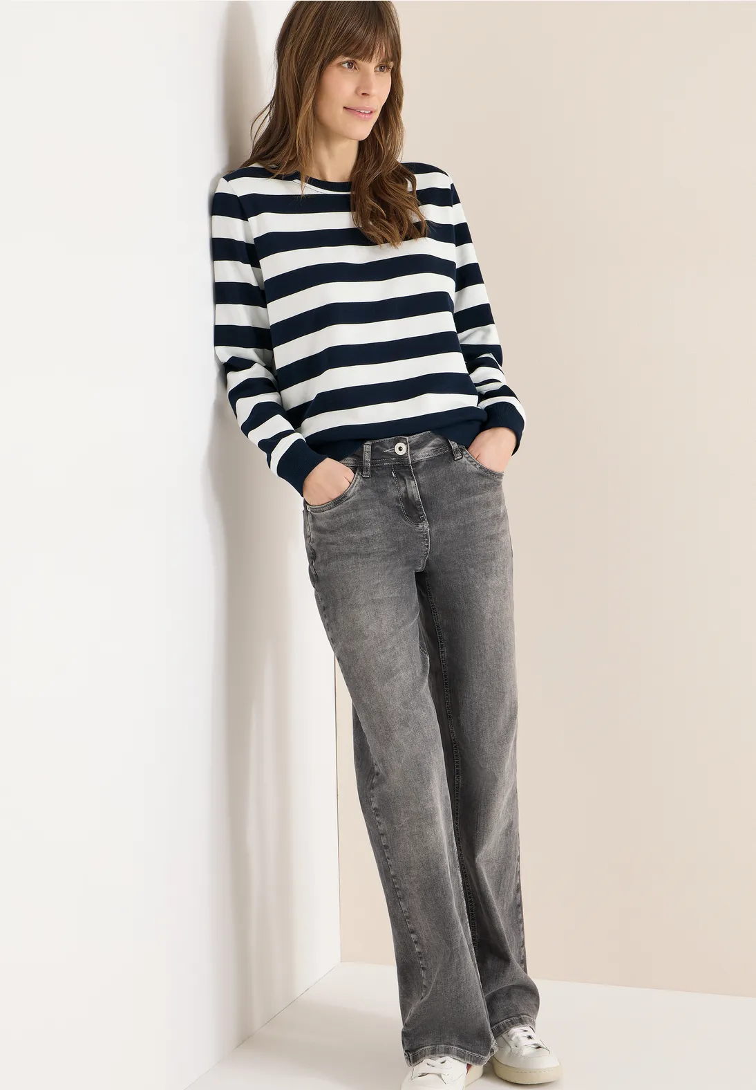 Cecil Striped Sweatshirt - Universal Blue