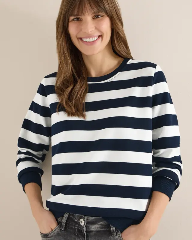 Cecil Striped Sweatshirt - Universal Blue