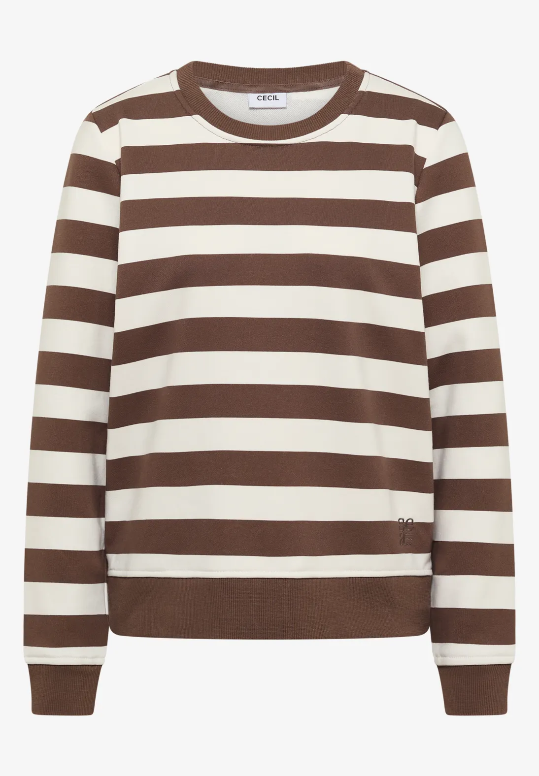Cecil Striped Sweatshirt - Urban Taupe