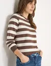 Cecil Gestreiftes Sweatshirt - Urban Taupe