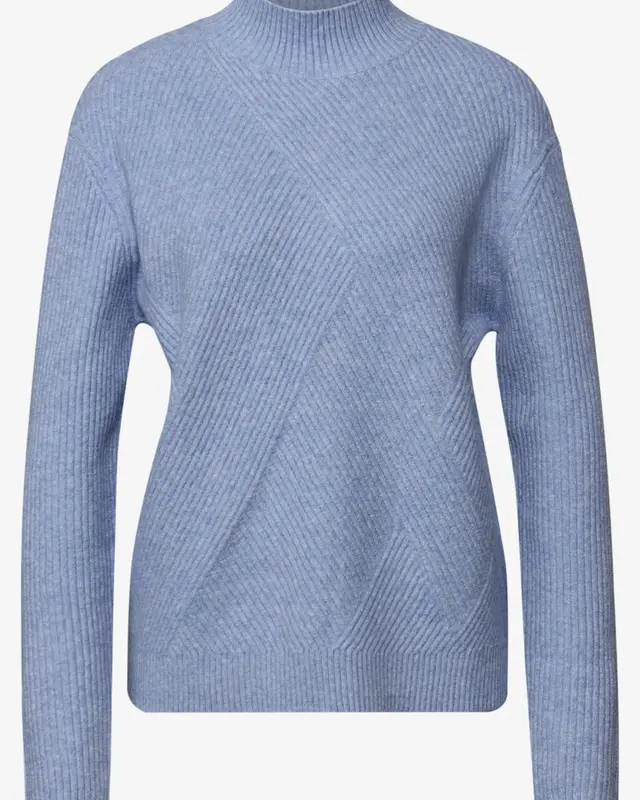 Street One Soft Structured Jumper - Frosted Blue Melange