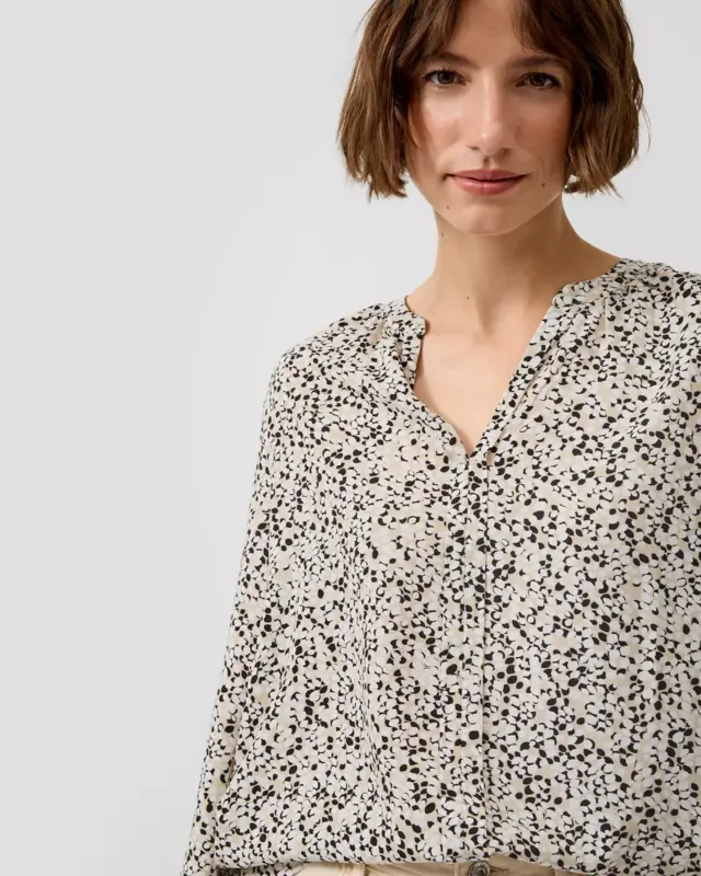 S. Oliver Print Bluse - Beige