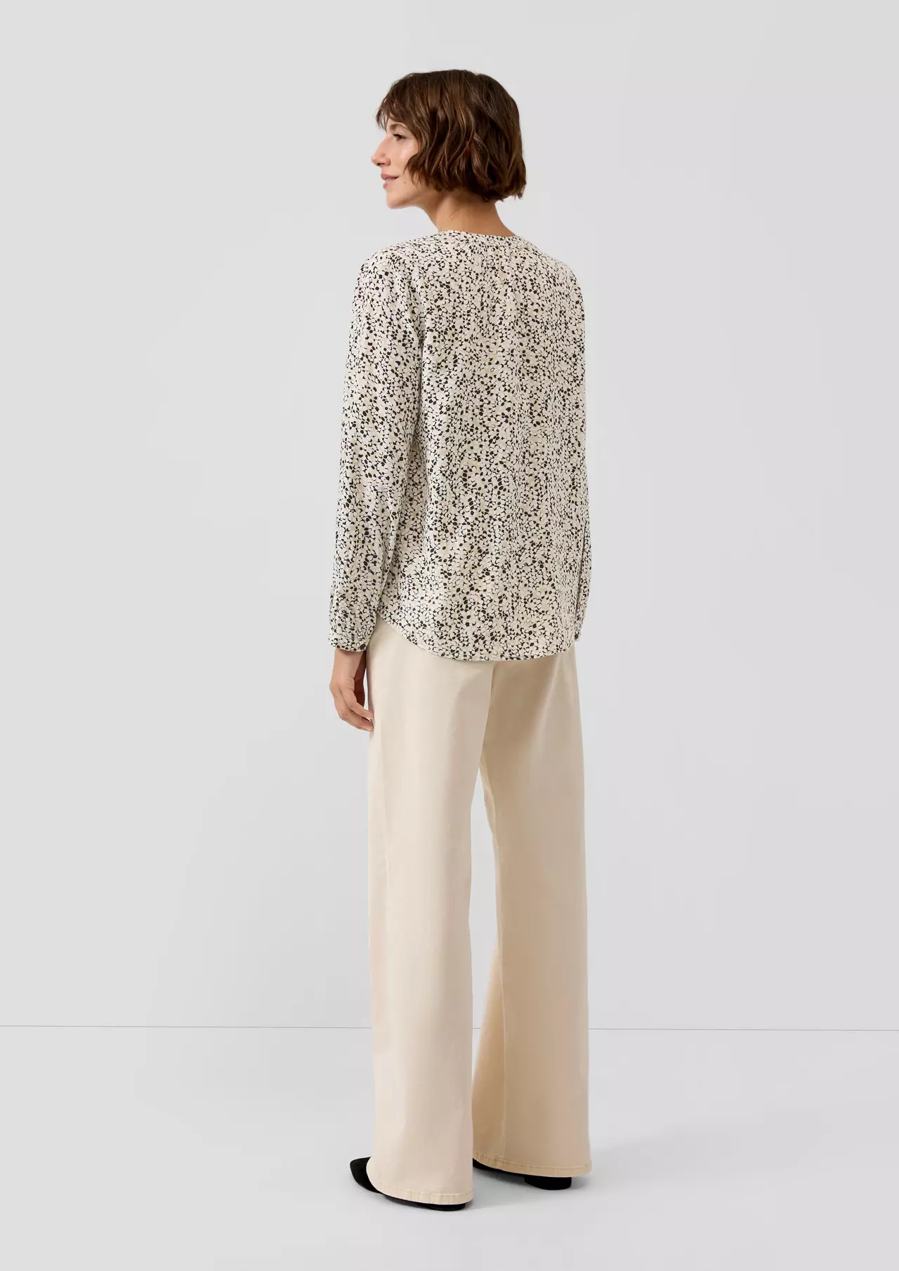 S. Oliver Blouse met Print - Beige