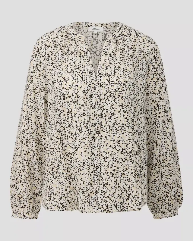 S. Oliver Print Bluse - Beige