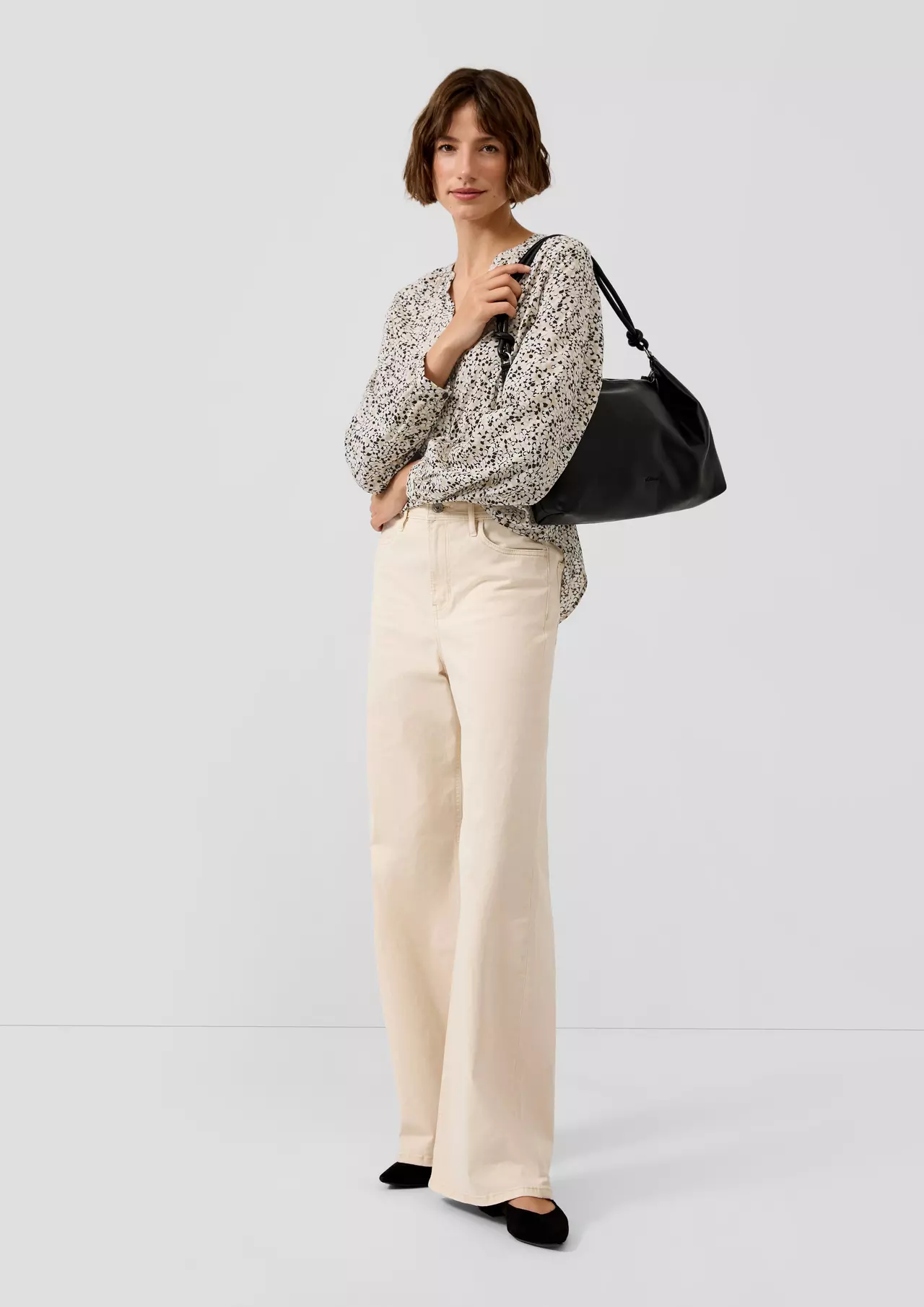 S. Oliver Print Blouse - Beige