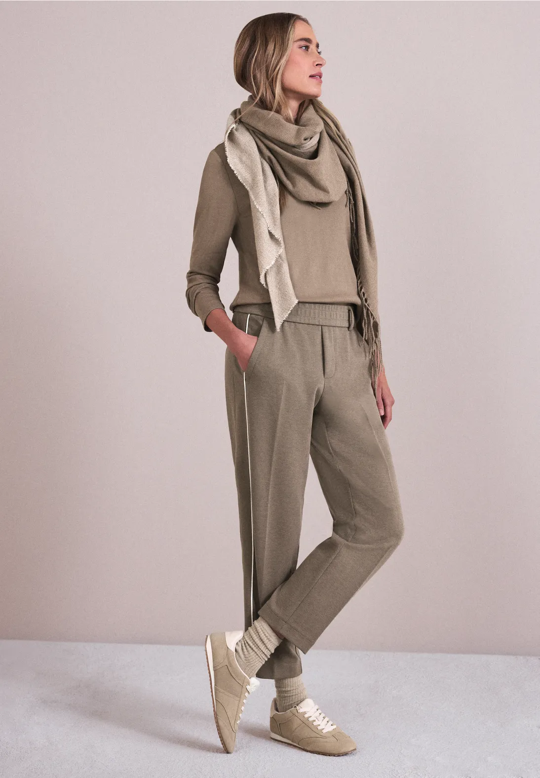 Street One Slim Leg Pants Bonny - Light Terra Mocha