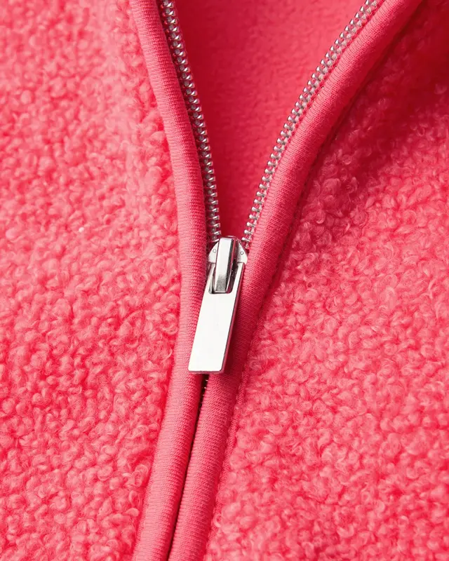 Street One Teddy Jacke mit Kapuze - Striking Coral