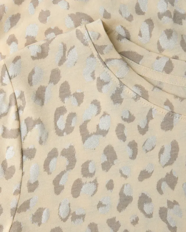 Street One Leo-Shirt mit Foliendetails - Light Terra Mocha