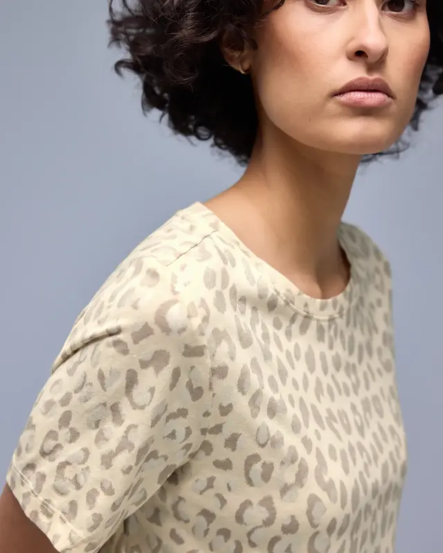 Street One Shirt Leo met Foliedetails - Light Terra Mocha