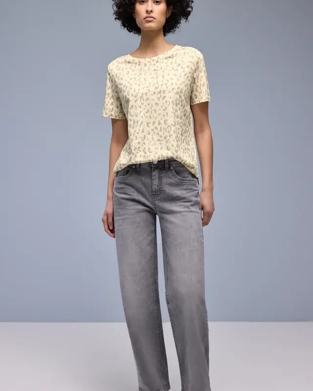 Street One Leo Shirt with Foil Details - Light Terra Mocha