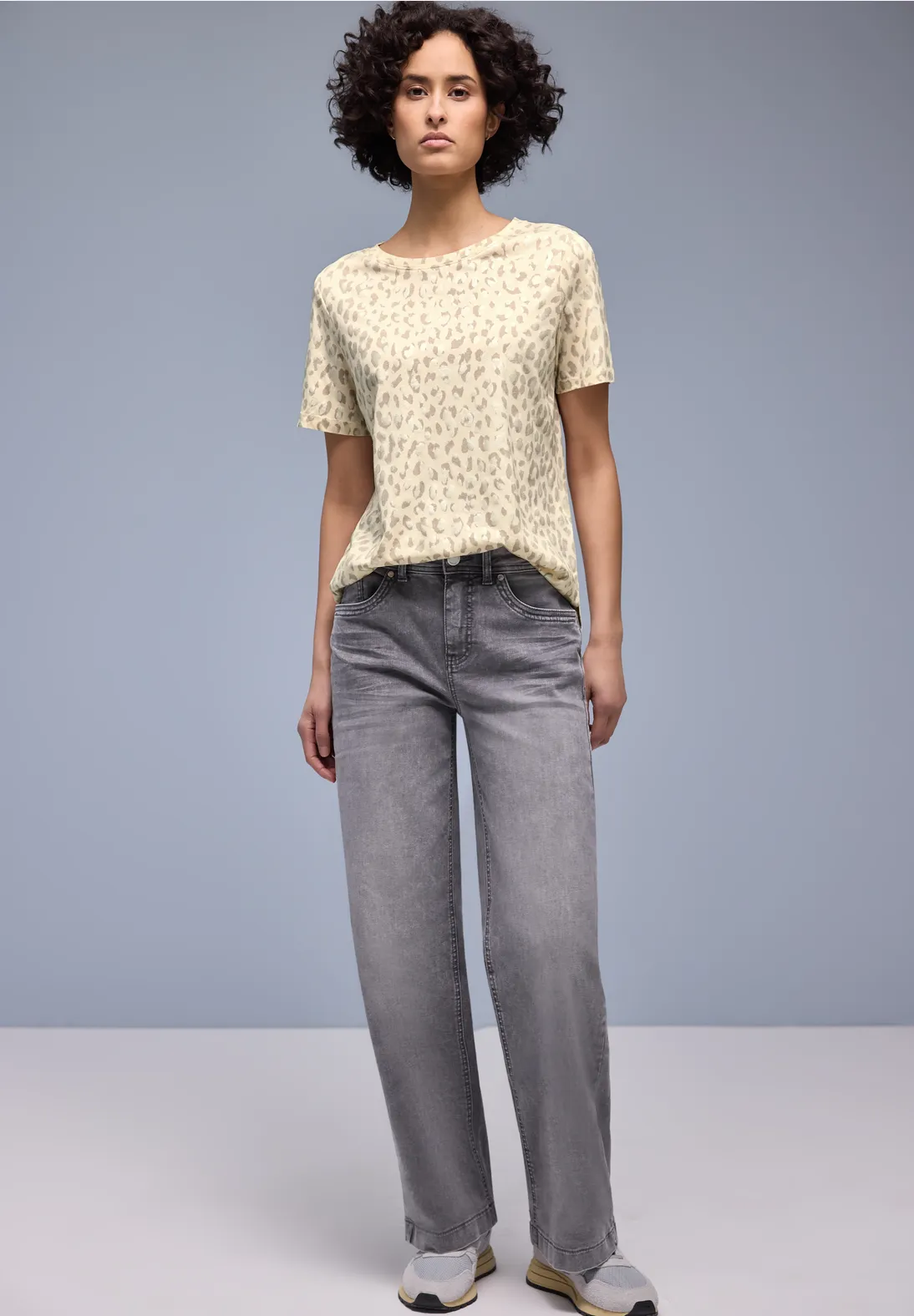 Street One Leo Shirt with Foil Details - Light Terra Mocha