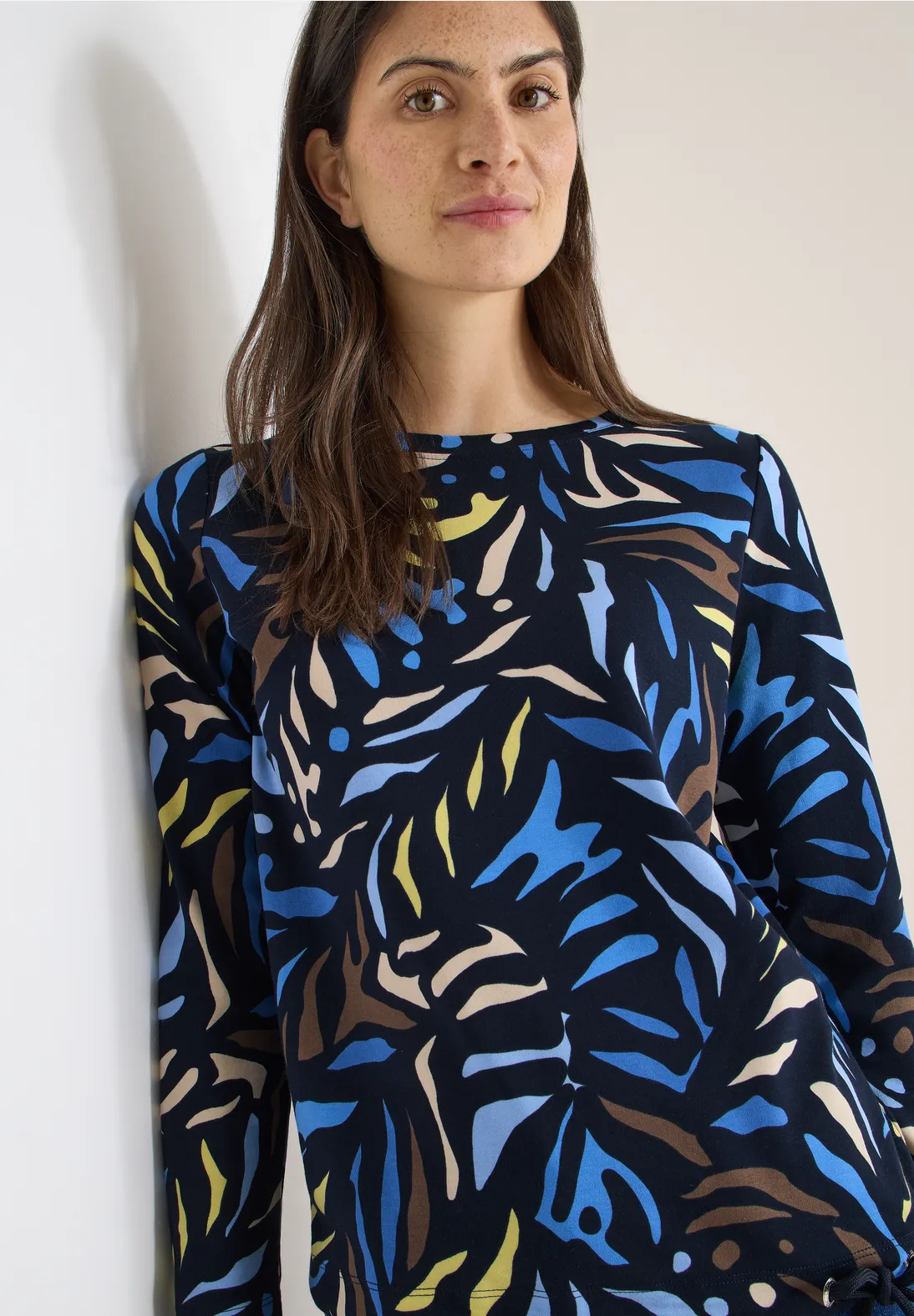 Cecil Shirt met Patroon - Universal Blue