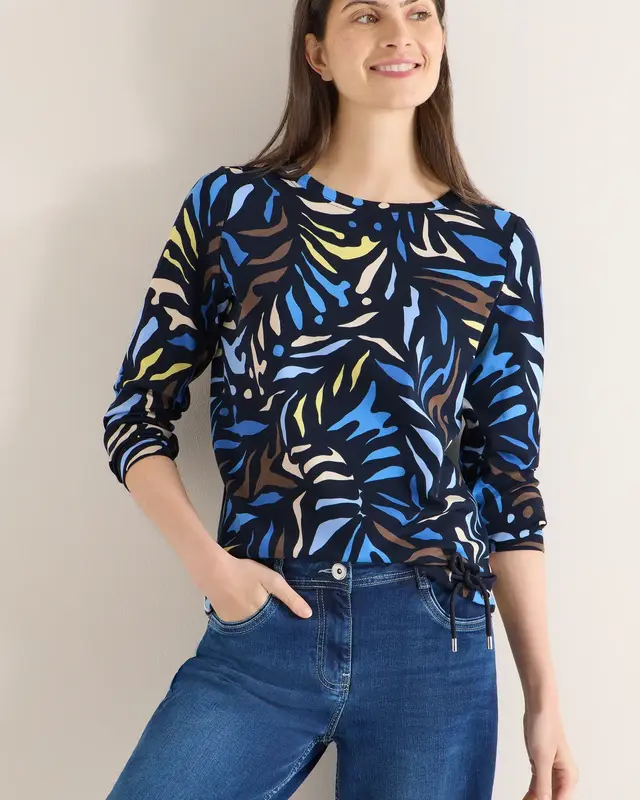 Cecil Gemustertes Shirt - Universal Blue