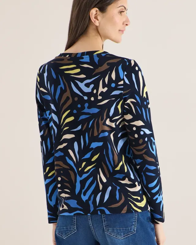 Cecil Shirt met Patroon - Universal Blue