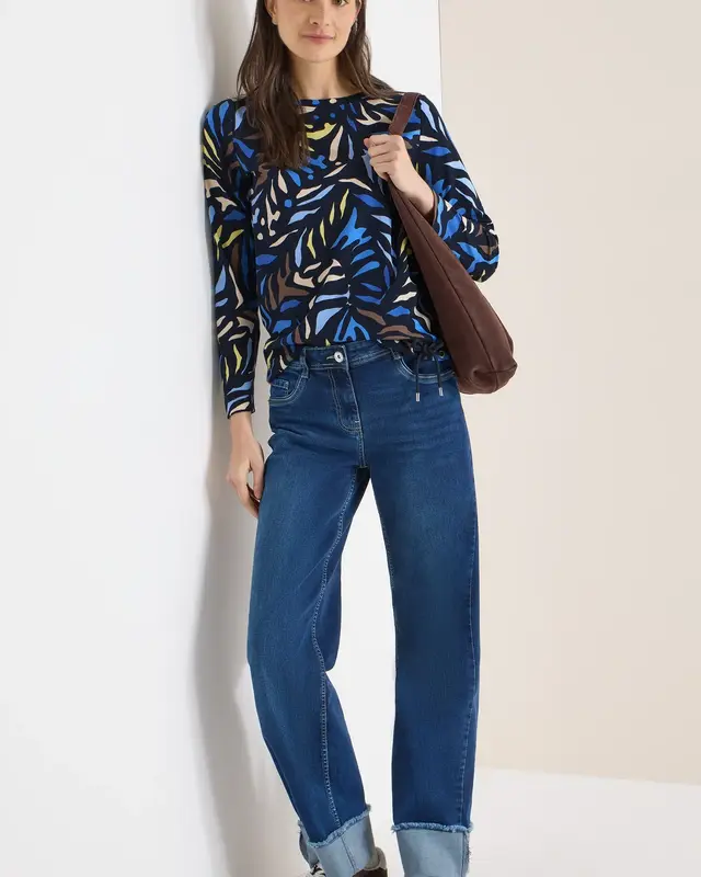 Cecil Gemustertes Shirt - Universal Blue