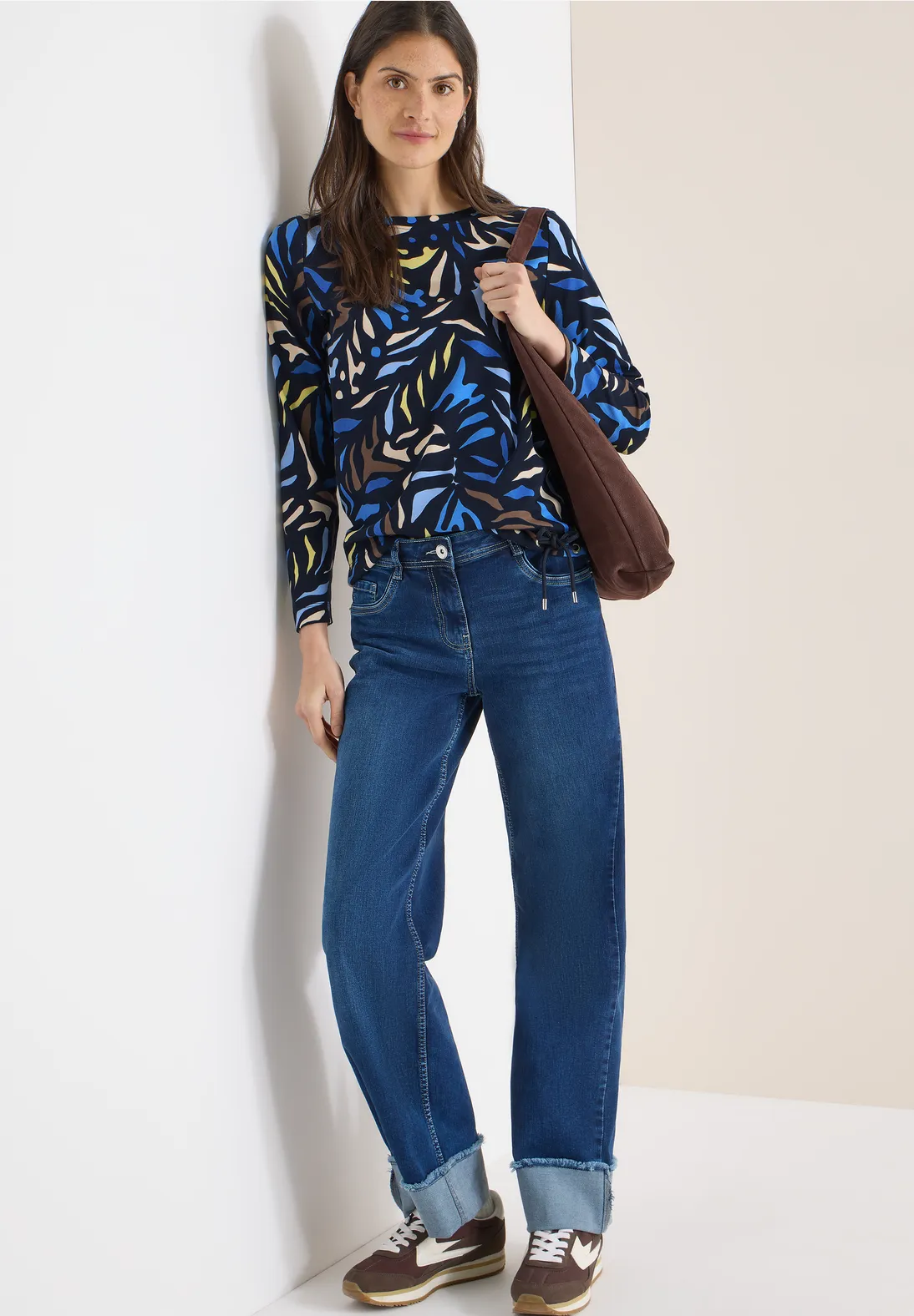 Cecil Shirt met Patroon - Universal Blue