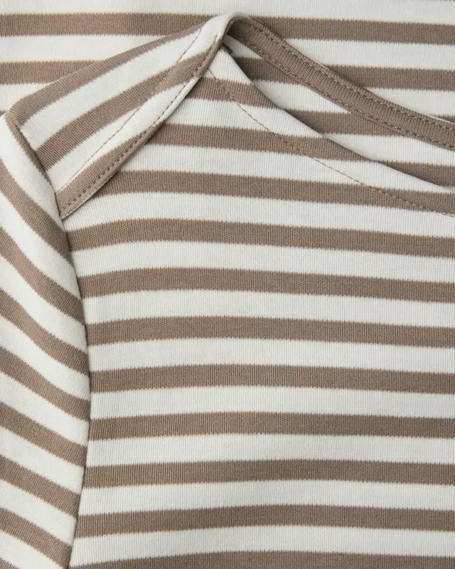 Street One Striped Shirt - Light Terra Mocha