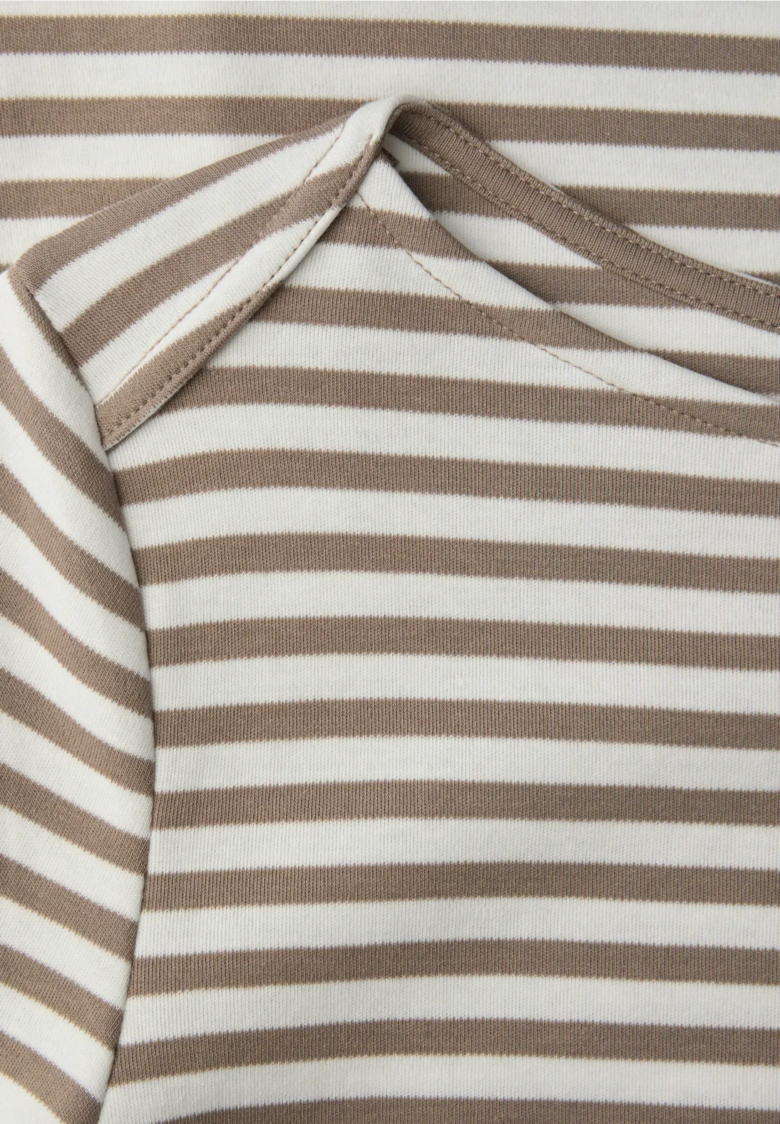 Street One Striped Shirt - Light Terra Mocha
