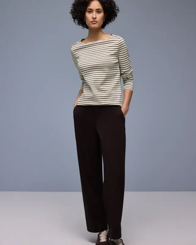 Street One Gestreept Shirt - Light Terra Mocha