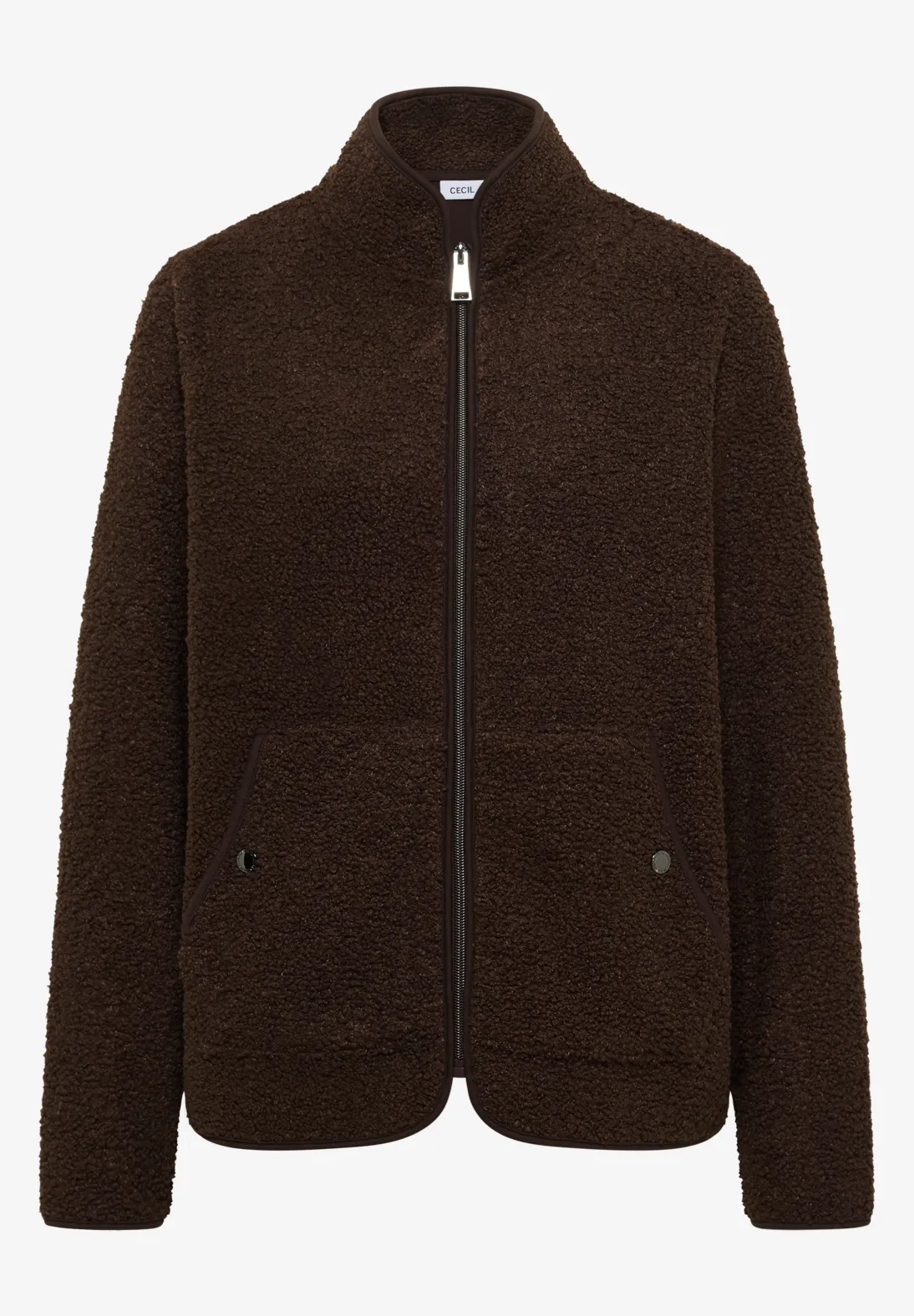 Cecil Soft Jacket with Zipper - Machiato Brown