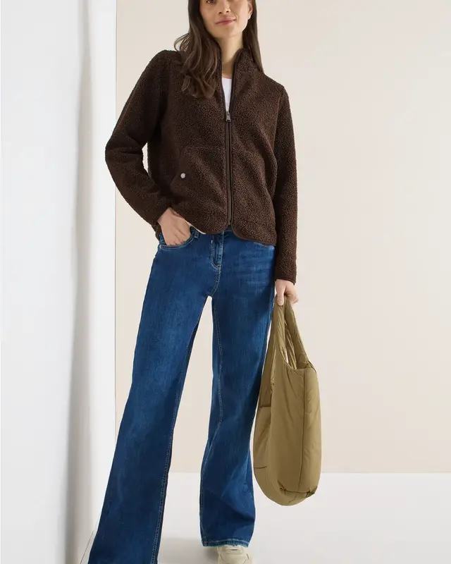 Cecil Softe Jacke mit Zipper - Machiato Brown