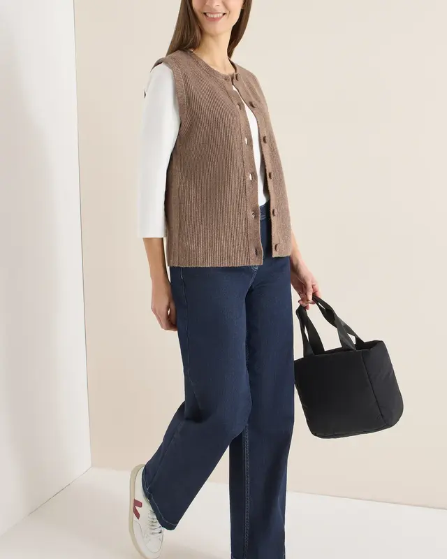 Cecil Vest with Structure - Urban Taupe Melange