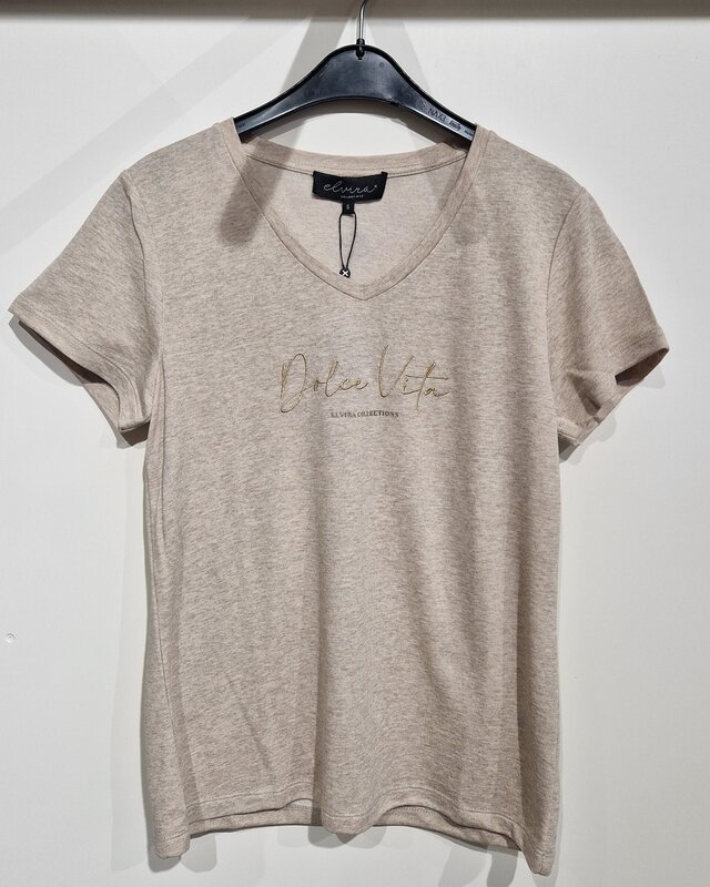Elvira Collections T-Shirt Dolce Vita - Cream