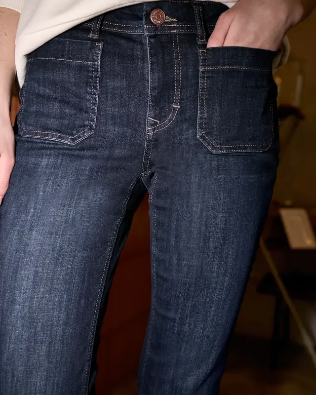 Street One Studio Straight Leg Jeans - Dark Blue Washed