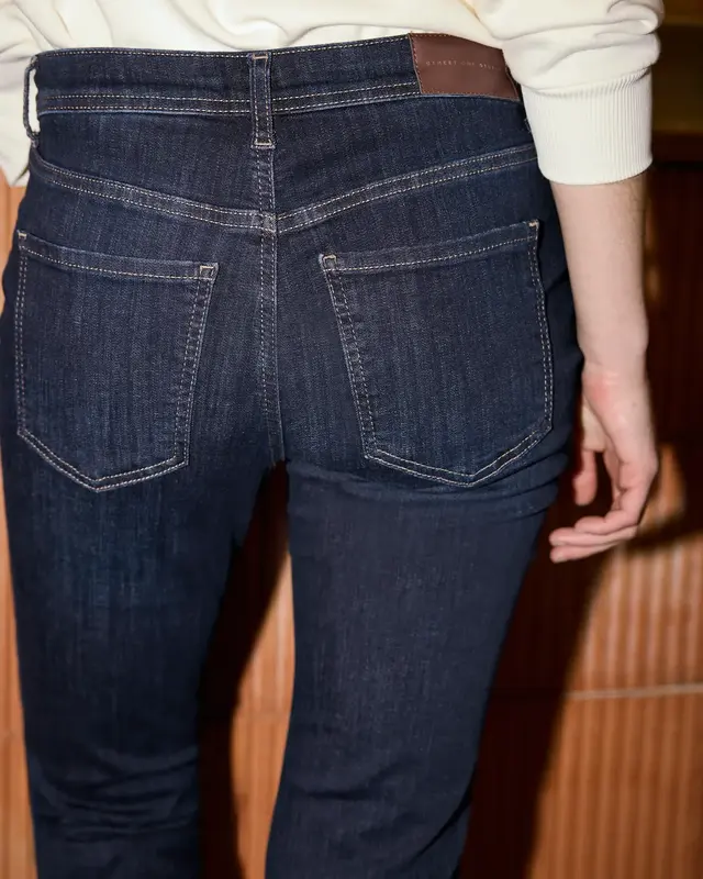 Street One Studio Straight Leg Jeans - Dark Blue Washed