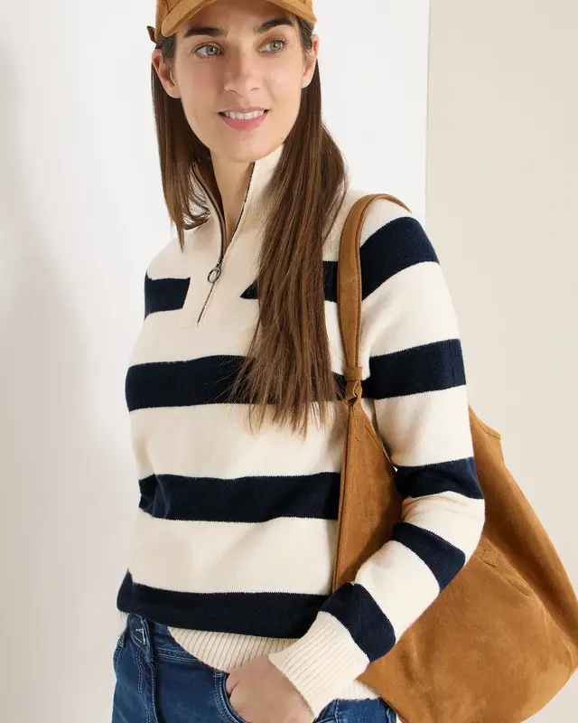 Cecil Gestreifter Pullover - Universal Blue