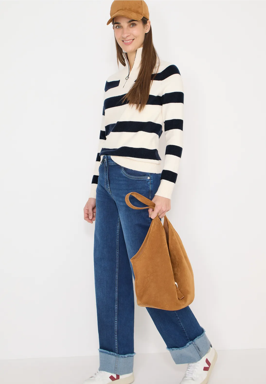 Cecil Striped Jumper - Universal Blue