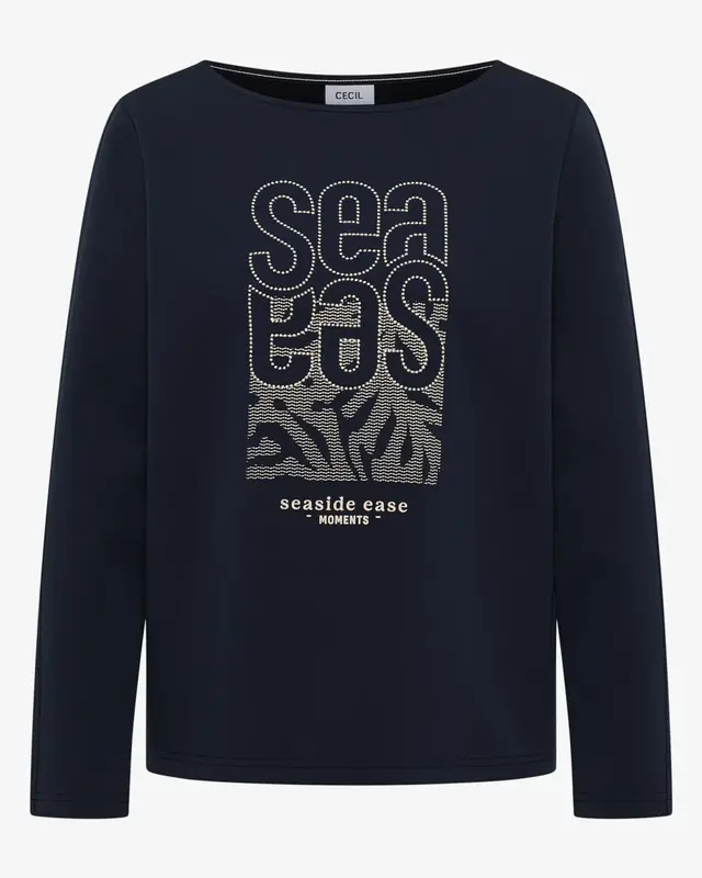 Cecil Shirt mit Stickerei - Universal Blue