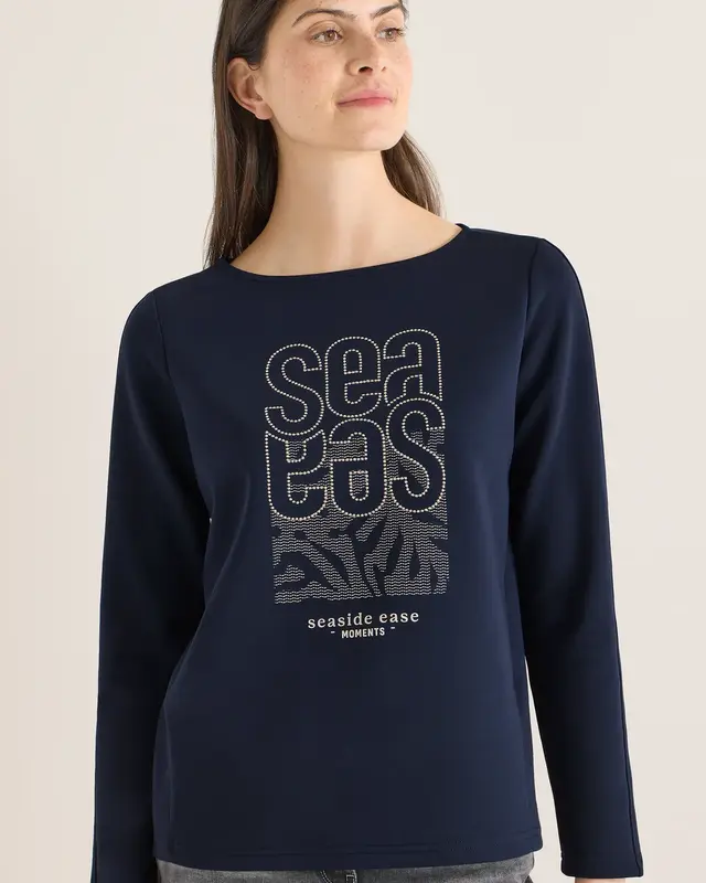 Cecil Shirt with Embroidery - Universal Blue