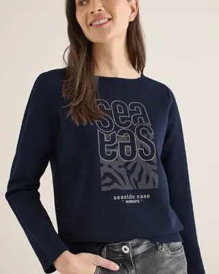 Cecil Shirt mit Stickerei - Universal Blue
