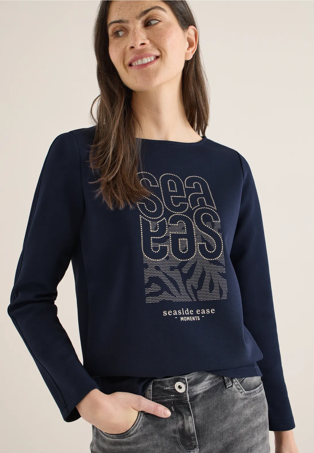 Cecil Shirt with Embroidery - Universal Blue
