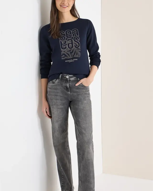 Cecil Shirt with Embroidery - Universal Blue