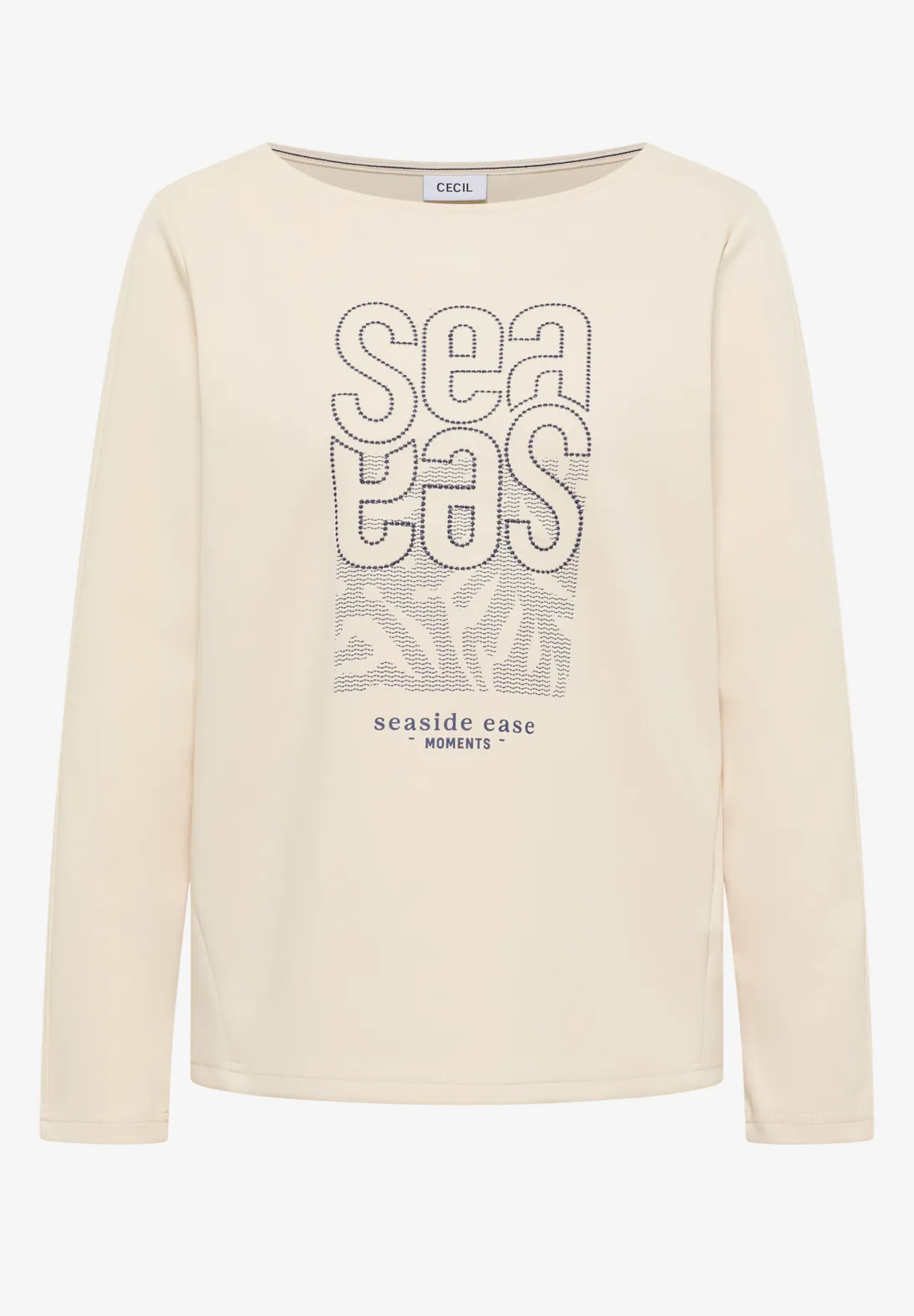 Cecil Shirt met Borduursel - Pearl Beige