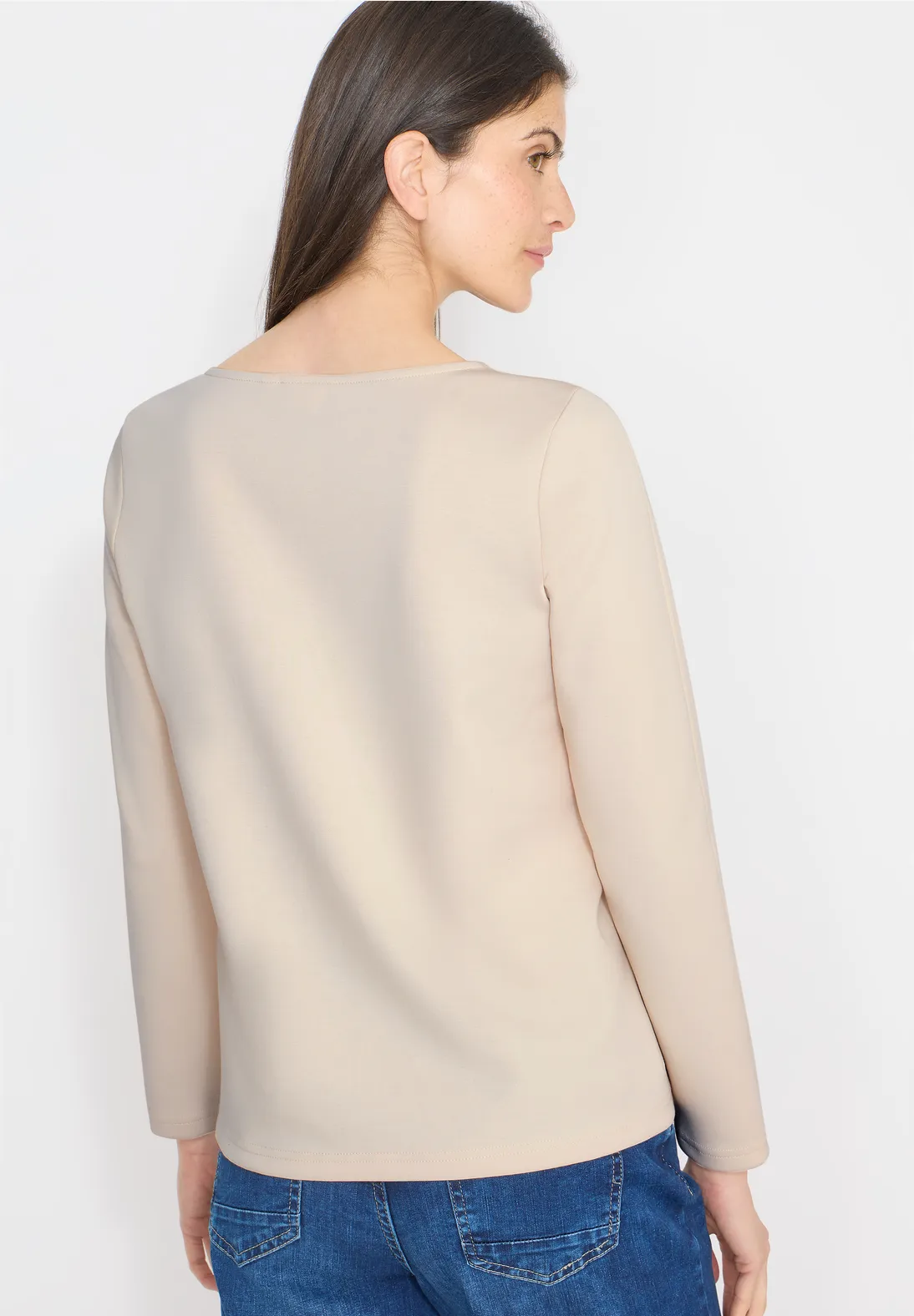 Cecil Shirt met Borduursel - Pearl Beige