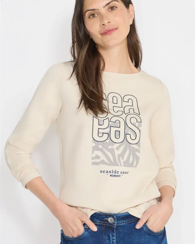 Cecil Shirt with Embroidery - Pearl Beige