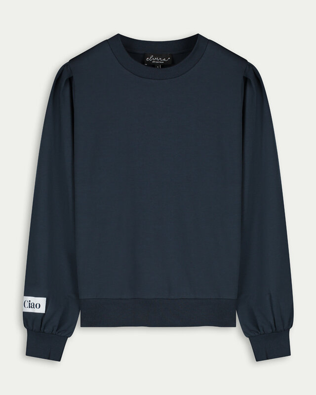 Elvira Collections Backprint Sweater Ciao - Navy