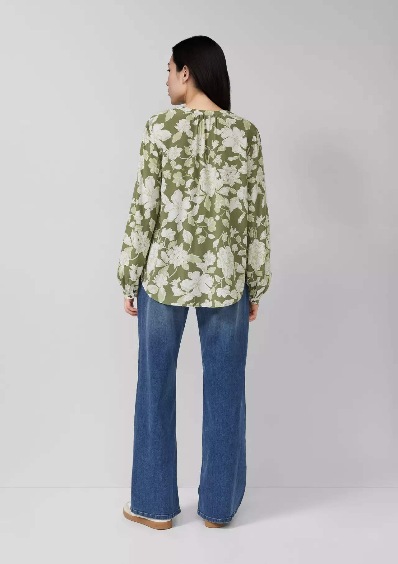 S. Oliver Print Blouse - Olive Green
