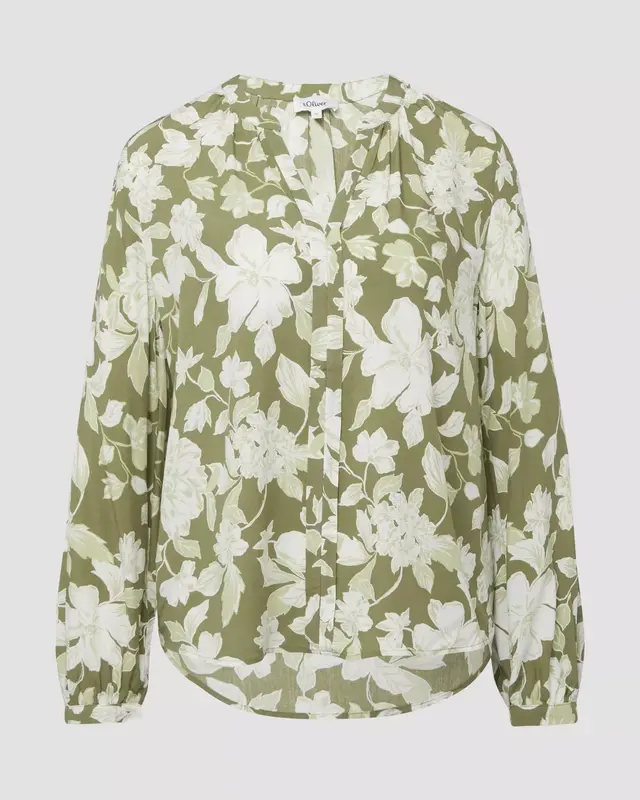 S. Oliver Blouse met Print - Olive Green
